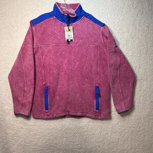 Chubbies The Let Me Pink 1/4 Zip Quilted Pullover Sweater Men’s XL NWT
